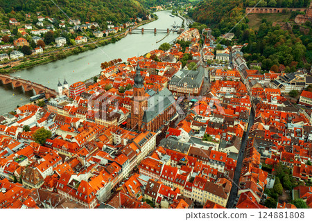 Aerial View of Heidelberg, travel concept, Germany Aerial View of Heidelberg, travel concept, Germany 124881808