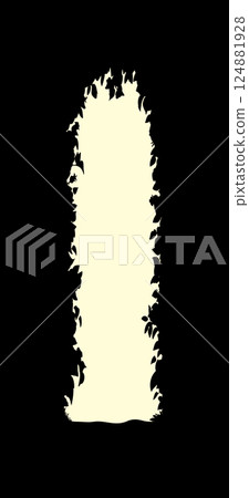 Vector droving frame. Door from leaves Vector droving frame. Door from leaves 124881928