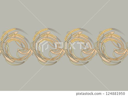 Ears of cereal, wheat or rye  124881950