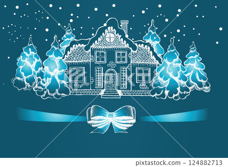christmas, background, castle 124882713