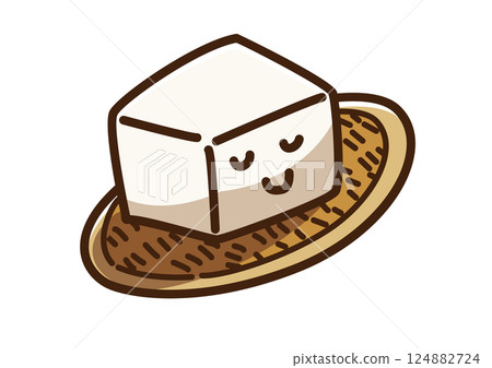 Tofu cute character Tofu cute character 124882724