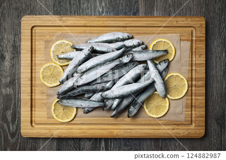 small  frozen Sardines 124882987