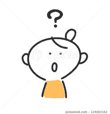 Question mark, thinking woman, question Question mark, thinking woman, question 124883162