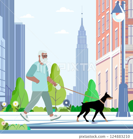 Retirement Dog Activity Retired people City Health 124883210