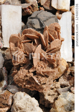 Morocco, Kasba Road, Desert Rose, Stone Crystals, Souvenirs Morocco, Kasba Road, Desert Rose, Stone Crystals, Souvenirs 124883336