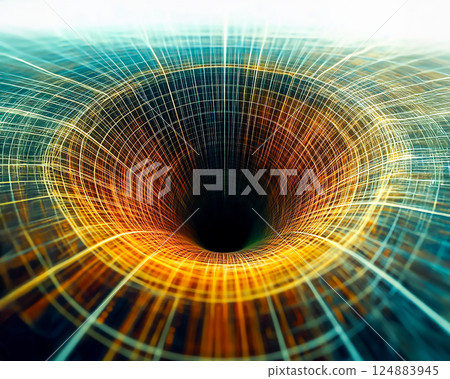 帶有黑洞影像的幾何背景 帶有黑洞影像的幾何背景 124883945
