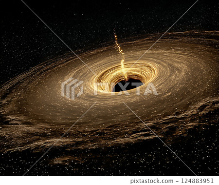 Geometric background with a black hole image 124883951