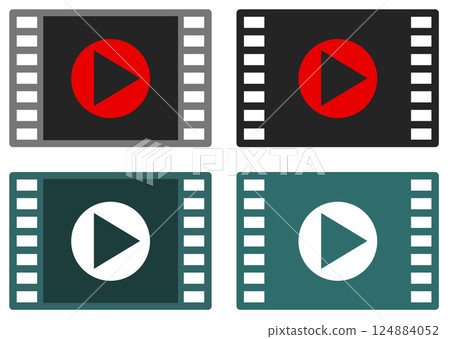 Film icon for playing videos and movies 124884052