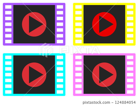 Film icon for playing videos and movies 124884054