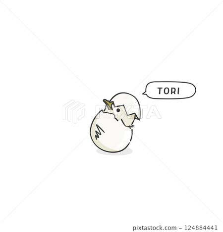 時尚小雞插圖 124884441