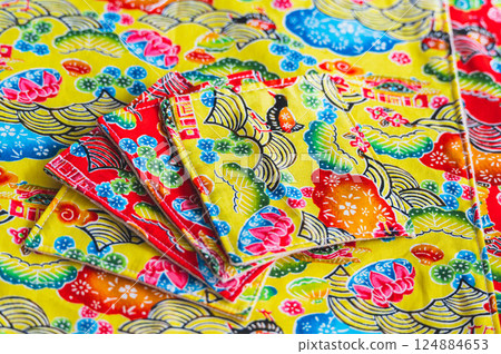 Okinawa pattern placemats and coasters 124884653
