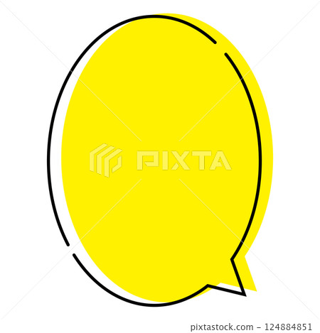 簡單的語音氣泡圖,橢圓形,垂直 簡單的語音氣泡圖,橢圓形,垂直 124884851