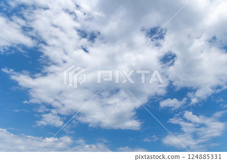 White clouds floating in the blue sky 124885331