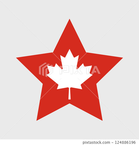 Canada Flag icon. Official vector Canadian flag isolated on white 124886196