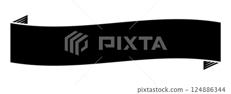 復古絲帶矢量插圖。古董裝飾藝術風格捲軸絲帶框架。 復古絲帶矢量插圖。古董裝飾藝術風格捲軸絲帶框架。 124886344