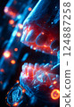Dental nanorobots performing delicate microsurgery on gum tissue, removing diseased cells 124887258