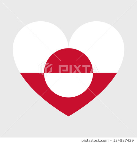 Greenland Flag icon. Official vector Greenland flag isolated on white Greenland Flag icon. Official vector Greenland flag isolated on white 124887429