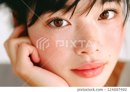Beautiful skin for women and skin care “AI generated images” 124887492