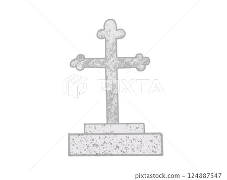 墓碑十字架的插圖 124887547