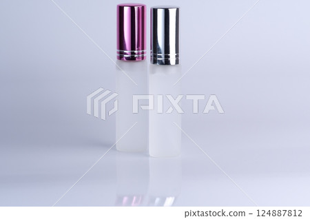 Pink and silver cosmetics Pink and silver cosmetics 124887812