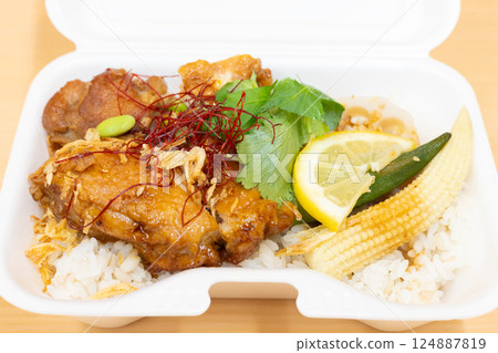 Delicious Teriyaki Chicken Bento Delicious Teriyaki Chicken Bento 124887819
