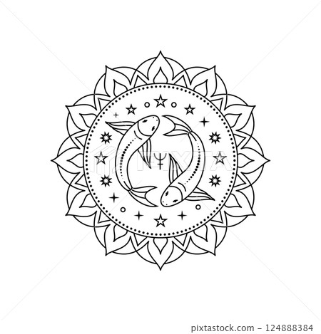 Pisces zodiac sign Pisces zodiac sign 124888384