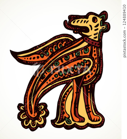 Celtic ornament. Vector drawing label Celtic ornament. Vector drawing label 124889410