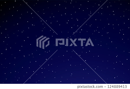 Stars in the night sky. Vector drawing 124889413