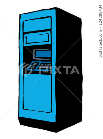ATM device icon. Vector drawing ATM device icon. Vector drawing 124889434