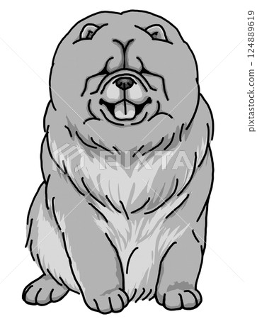 Chow Chow Transparent background Dog illustration 124889619