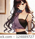 時尚的女人 124889727