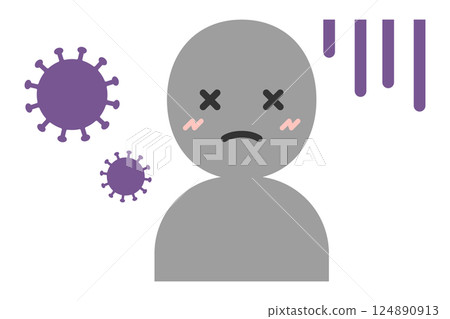 A person infected with a virus 124890913