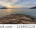 Paradise beach at sunrise. Greece 124891228