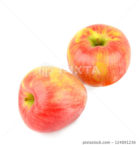 Red apples isolated on white background Red apples isolated on white background 124891236