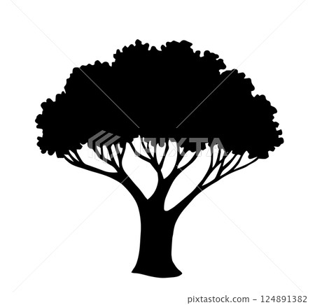 tree, silhouette, vector 124891382