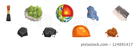Earth Exploration and Geological Discovery Tool Vector Set Earth Exploration and Geological Discovery Tool Vector Set 124891417