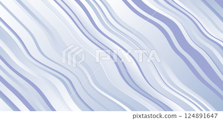 Vector abstract white and blue wave background. Smooth line background, blurred pattern. Light pale texture 124891647