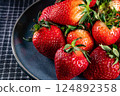 Fresh ripe organic strawberry. 124892358
