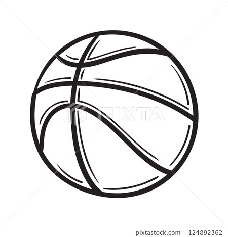 Basketball Ball Doodle Vector Illustration Basketball Ball Doodle Vector Illustration 124892362