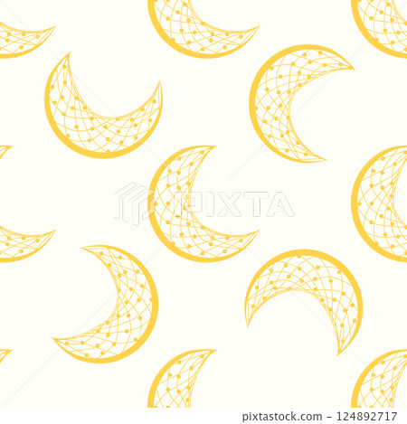 Silhouettes Magic symbols seamless pattern, with magical elements such as snake, eye, tarot cards, hand, skull. Witchcraft theme symbols and elements 124892717