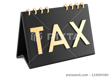 Taxes date, concept. 3D rendering 124894360