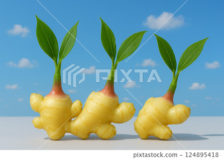 Freshly picked ginger 124895418