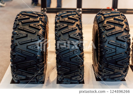 off-road tire stand for atv. black rubber tires for mountain racing on quad bikes off-road tire stand for atv. black rubber tires for mountain racing on quad bikes 124896266