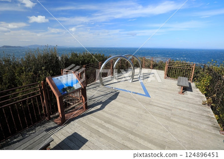 View of the Hoyo Strait from Cape Sada (Nishiuwa District, Ehime Prefecture, Japan) 124896451