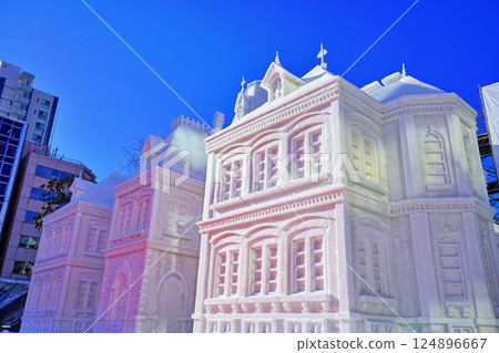 Landscape of Sapporo Snow Festival 124896667