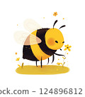 Illustration of cute bee 124896812