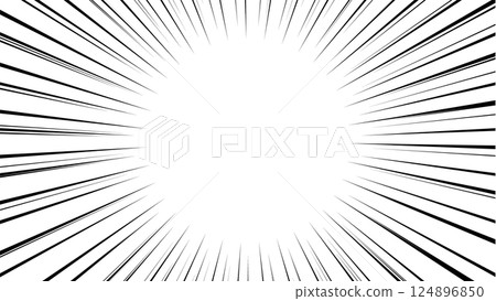 Background material, concentration lines, manga, effect line image, color, free material 124896850
