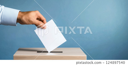 極簡主義的投票政治概念 124897540