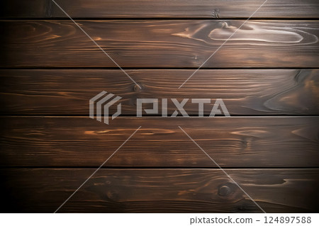 Seamless dark wood plank texture, interior material background 124897588