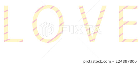 Simple LOVE with a border pattern 124897800